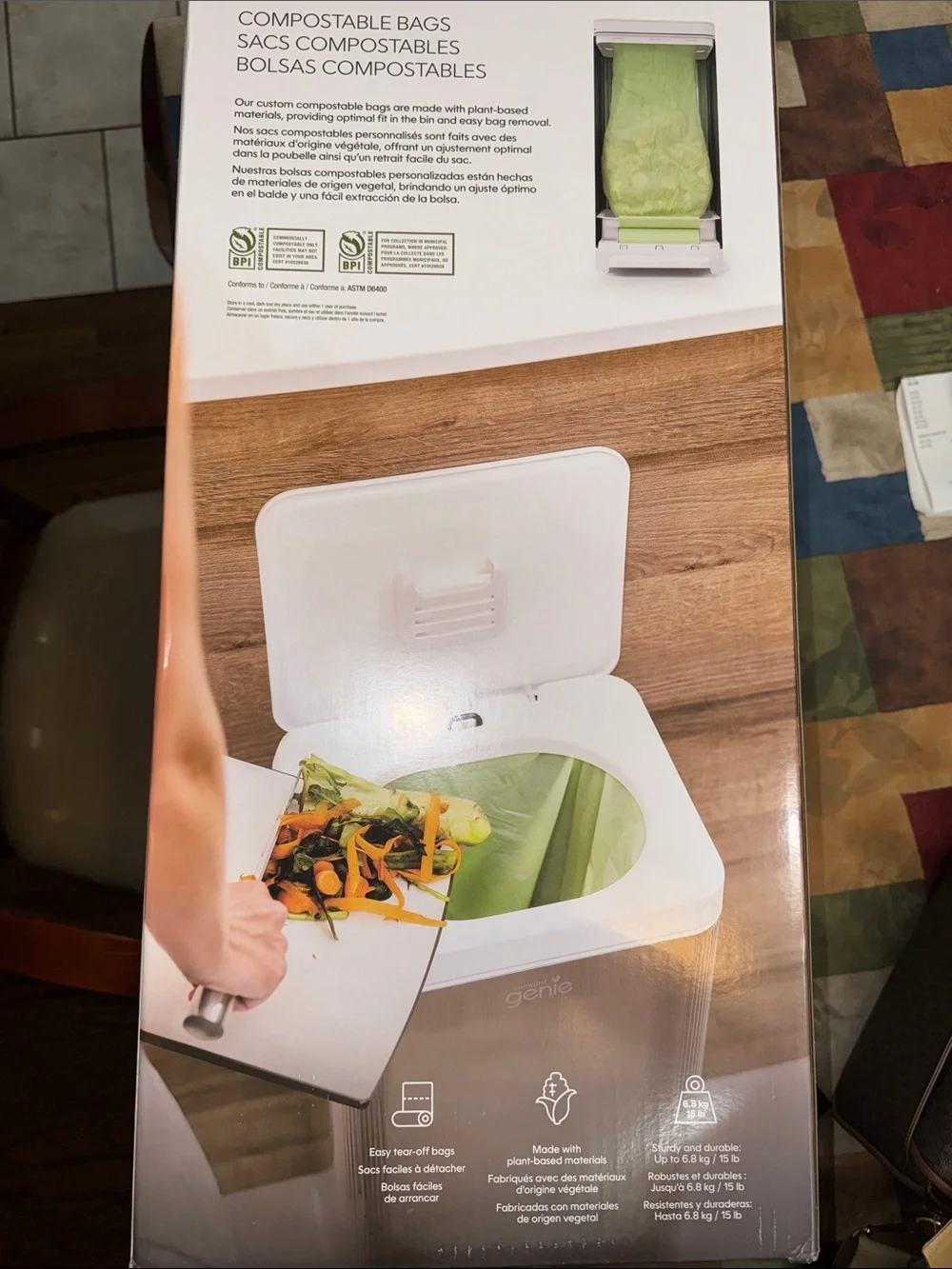 Indoor Compost Bin — Gray